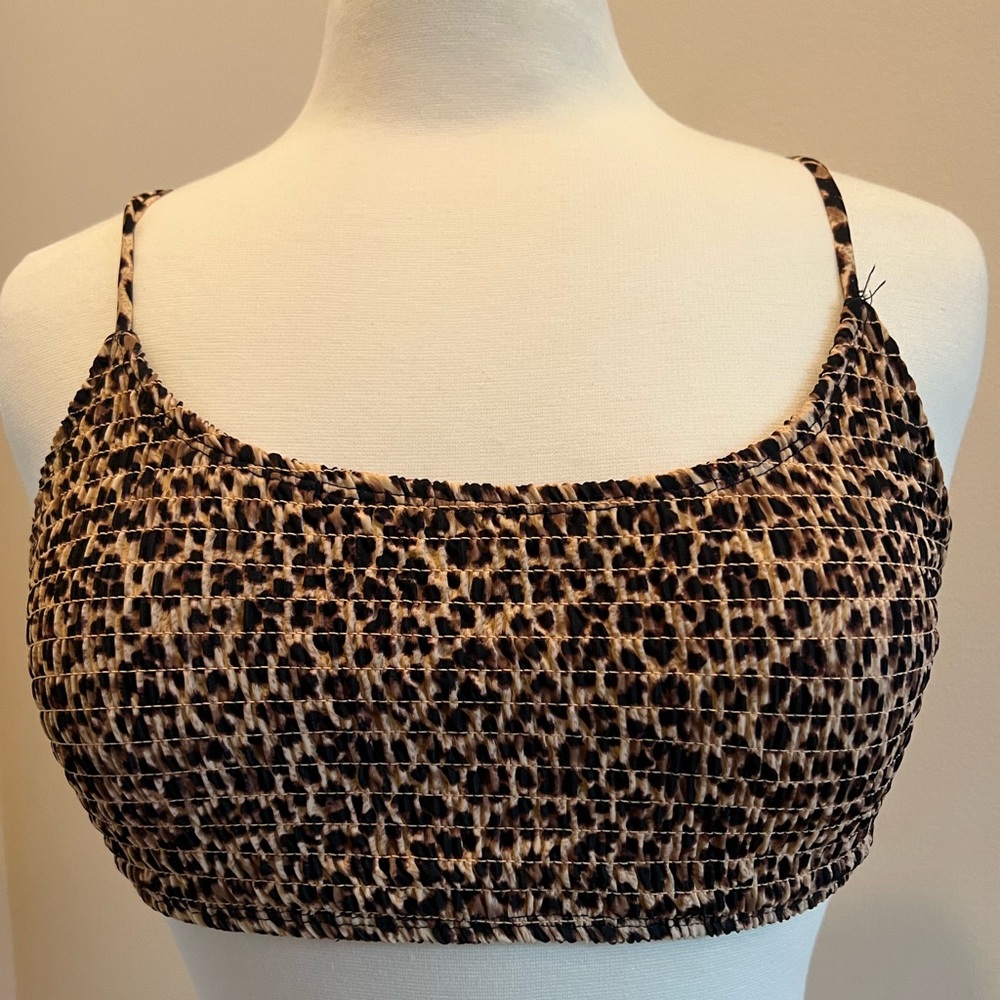 Cabaña Del sol animal print bikini top
